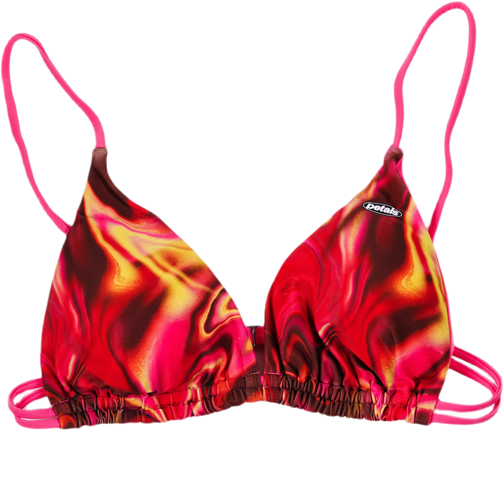 Liquid Hot Lava Triangle Bikini Top