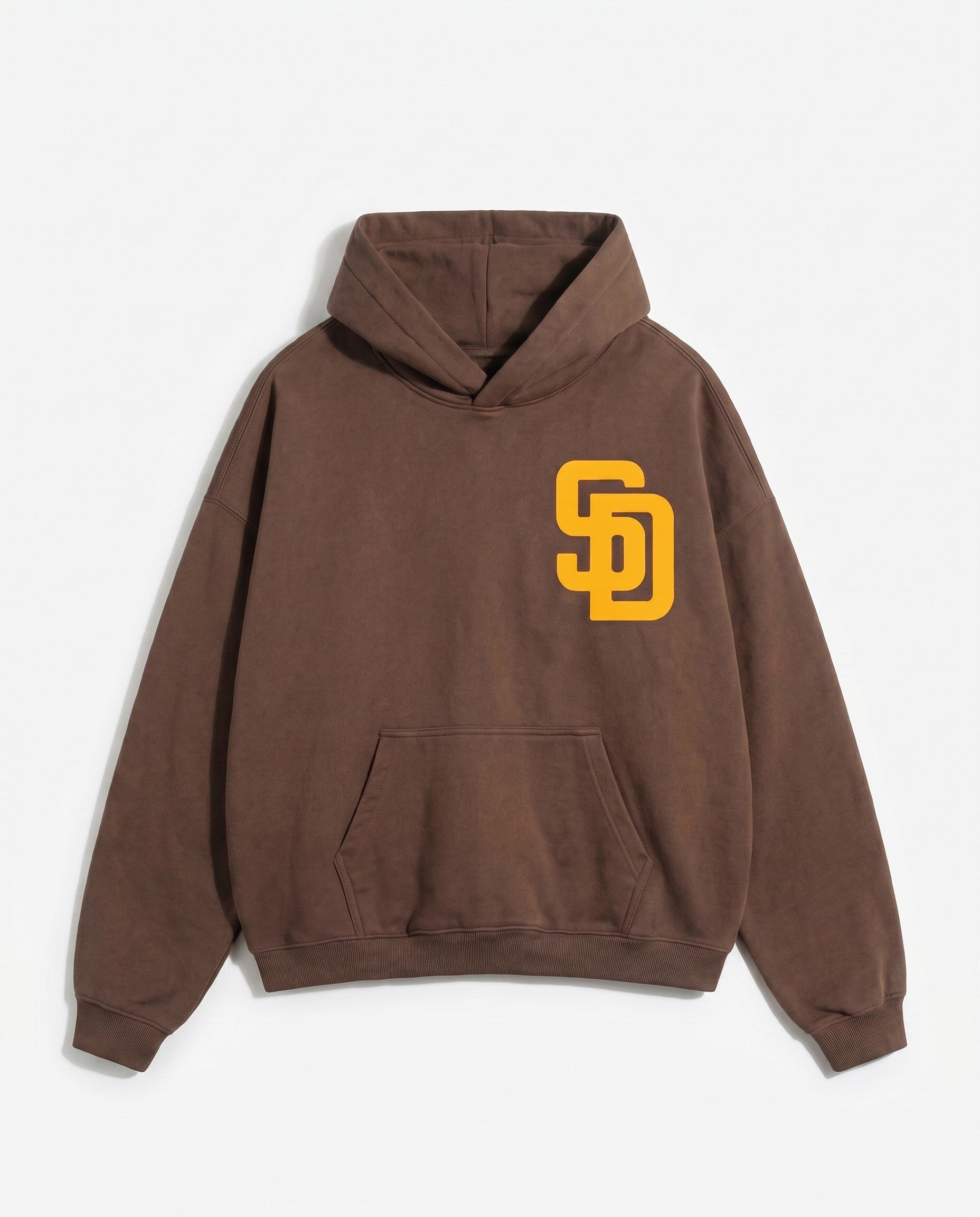 SD Bootleg Hoodie in Brown - White Wall Product