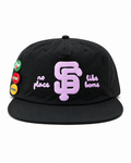 No Place Like SF Ball V Nylon Hat in Black