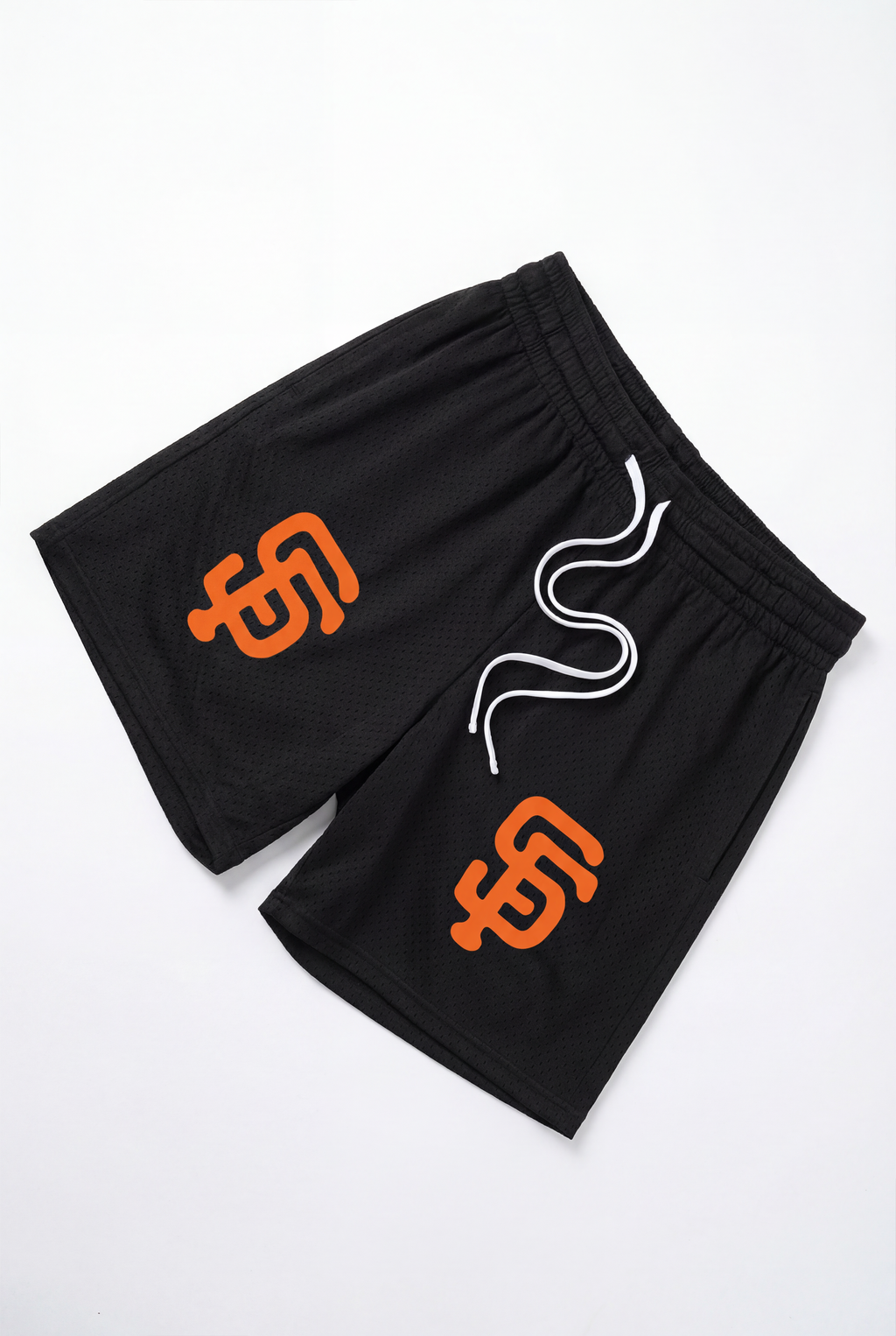 SF Bootleg Mesh Shorts in Black