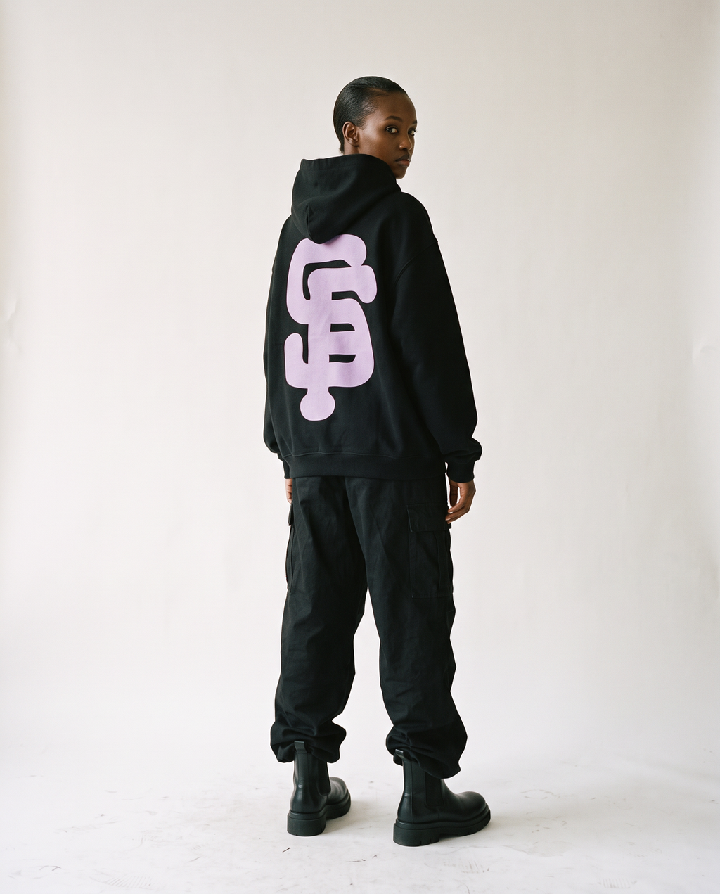 Inflated SF Ball V Boxy Hoodie in Black