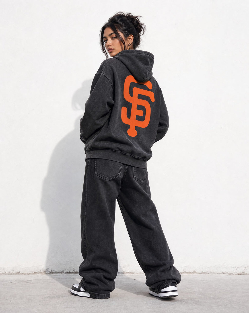 SF Bootleg Vintage Washed Hoodie - Editorial Image