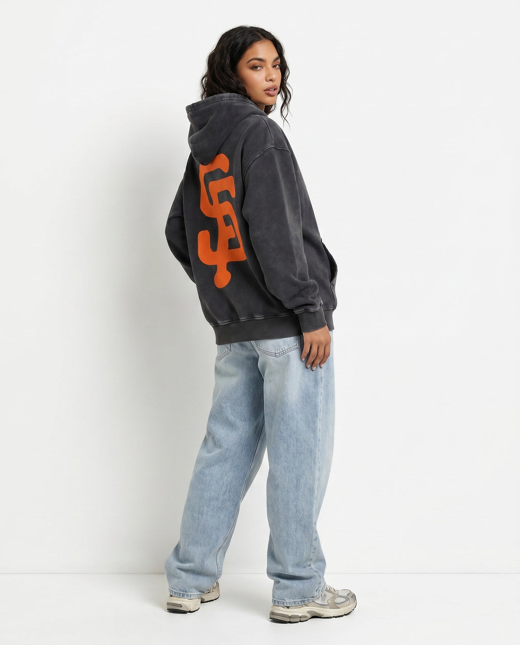 SF Bootleg Vintage Washed Hoodie - Editorial Image
