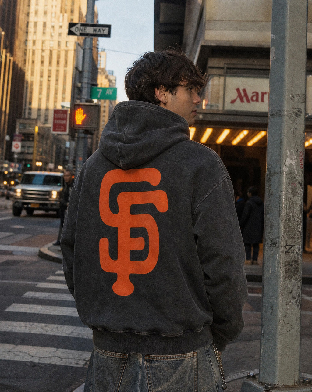 SF Bootleg Vintage Washed Hoodie - Lifestyle Image