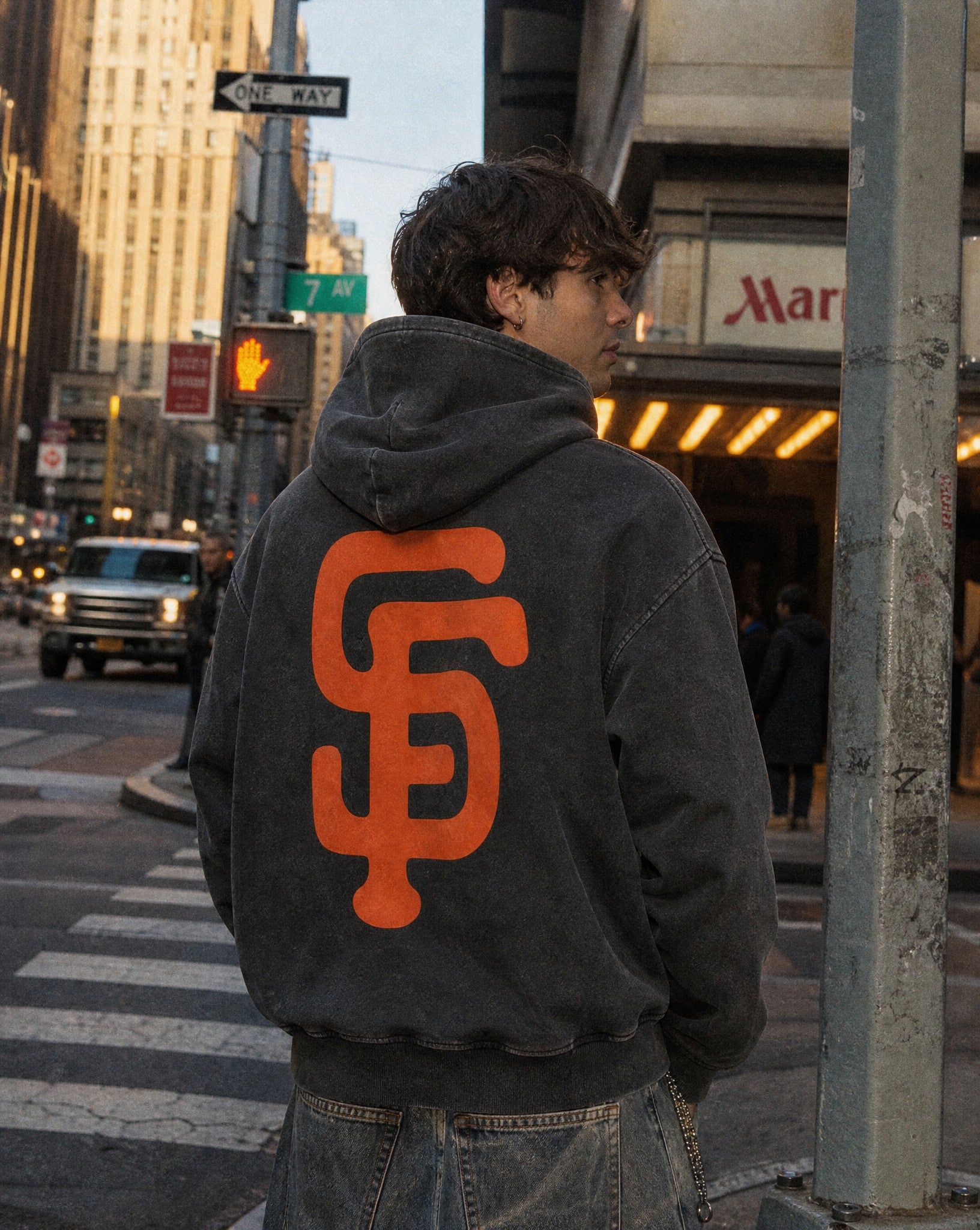 SF Bootleg Vintage Washed Hoodie - Lifestyle Image