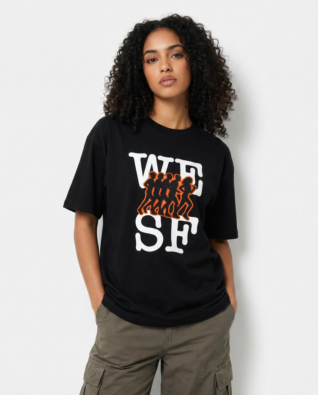 SF Run Club Tee in Black - Editorial Image