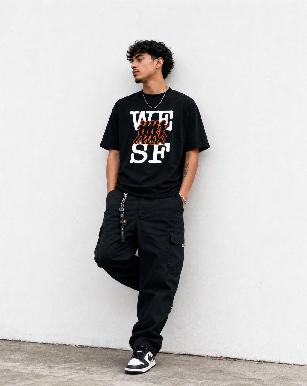 SF Run Club Tee in Black - Editorial Image