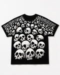 Skulls Everywhere Black Tee - White Wall Product