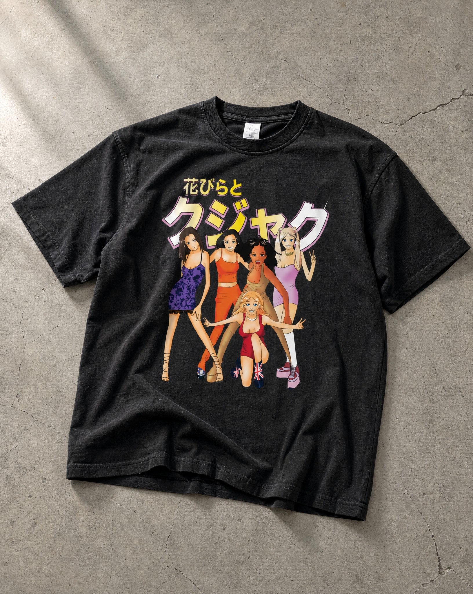 Spice Girls Anime Vintage Tee - Creative Flat