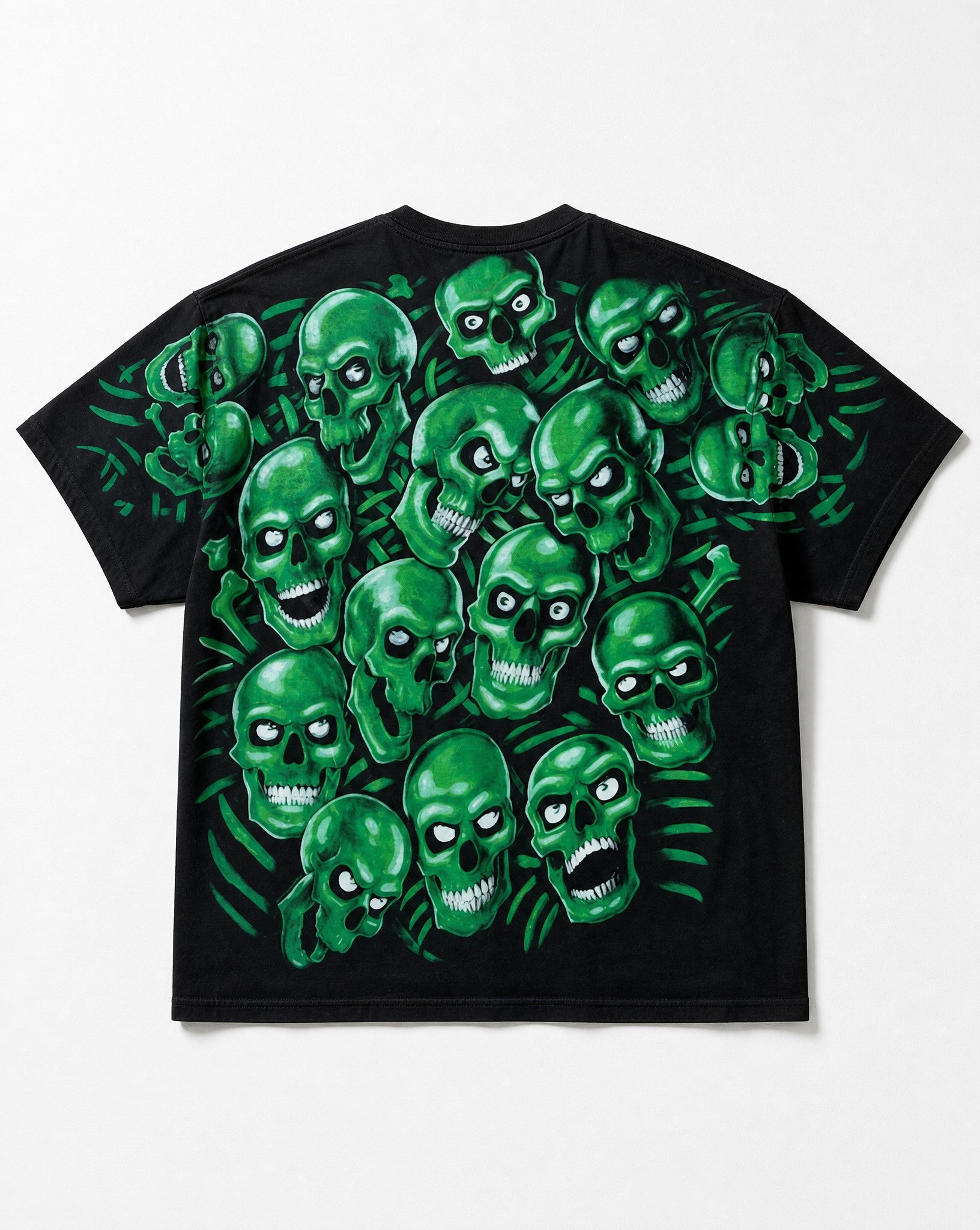 Three 6 Mafia Skulls Tee - White Wall Product