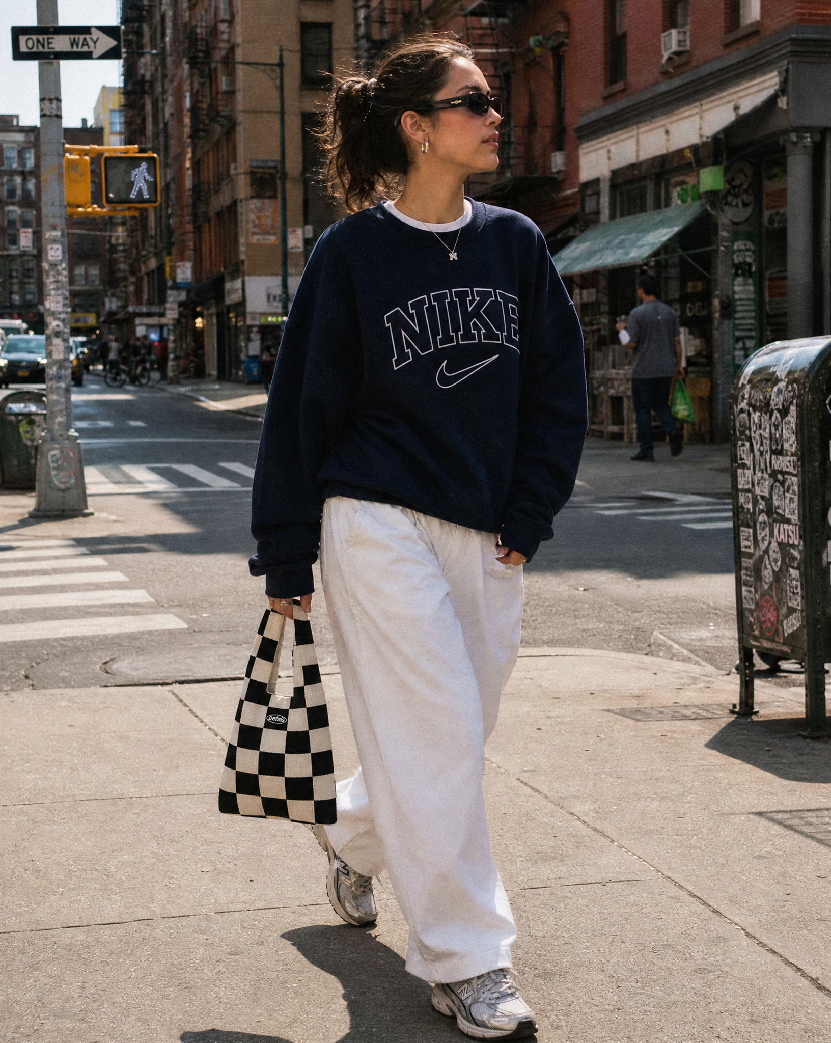 Black Checkered Bag