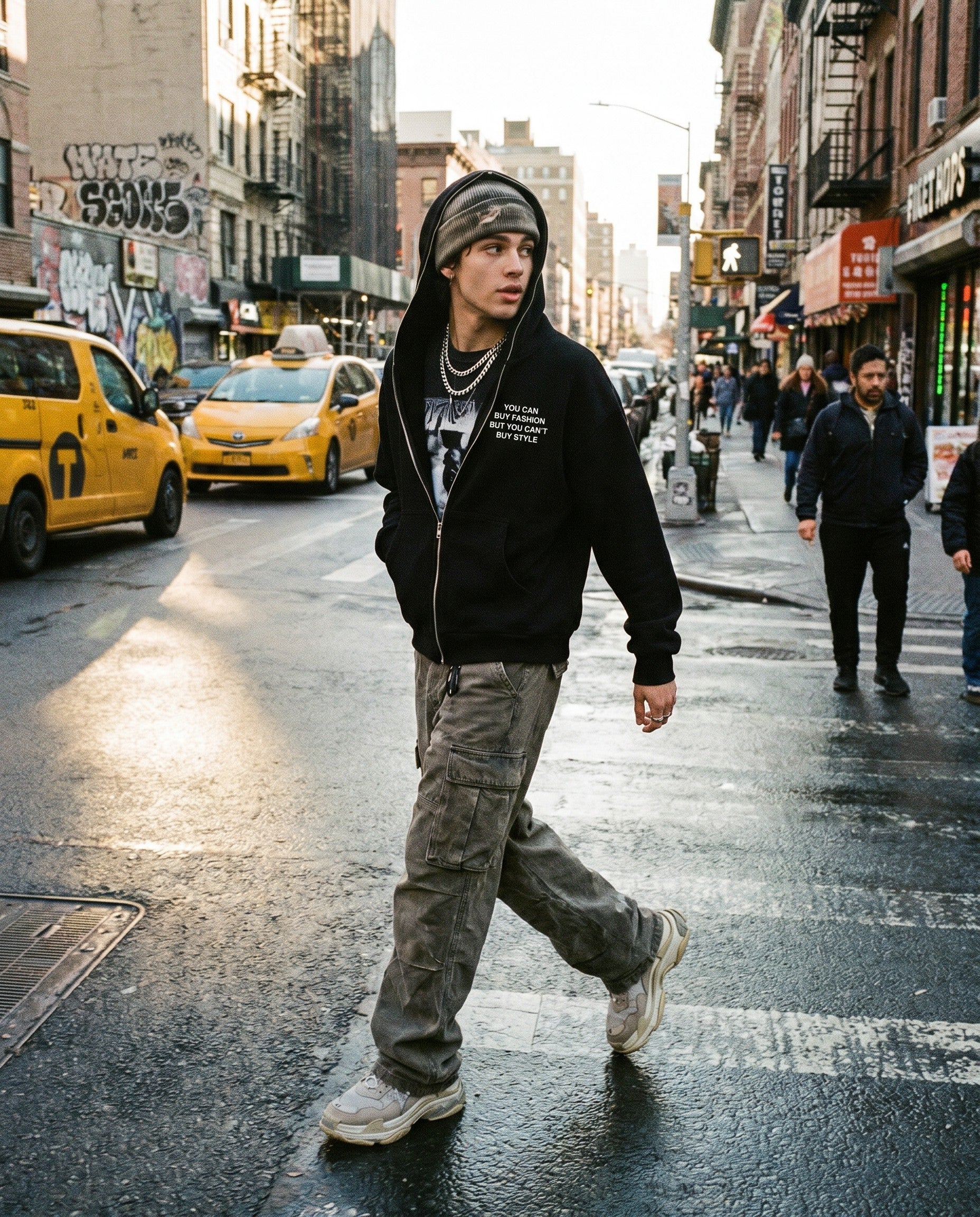 You Can't Buy Style Full-Zip Hoodie - Lifestyle Image