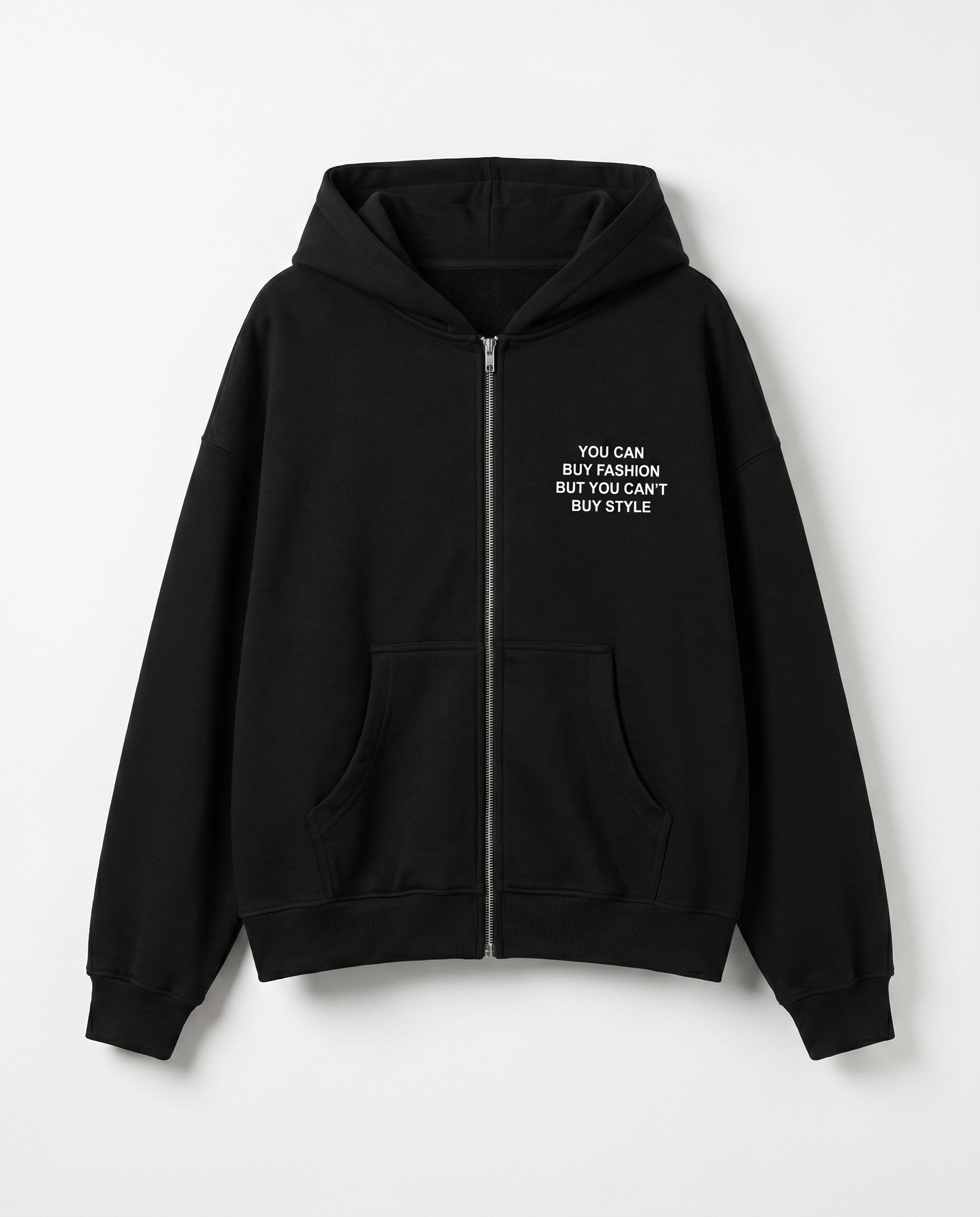 You Can't Buy Style Full-Zip Hoodie - White Wall Product