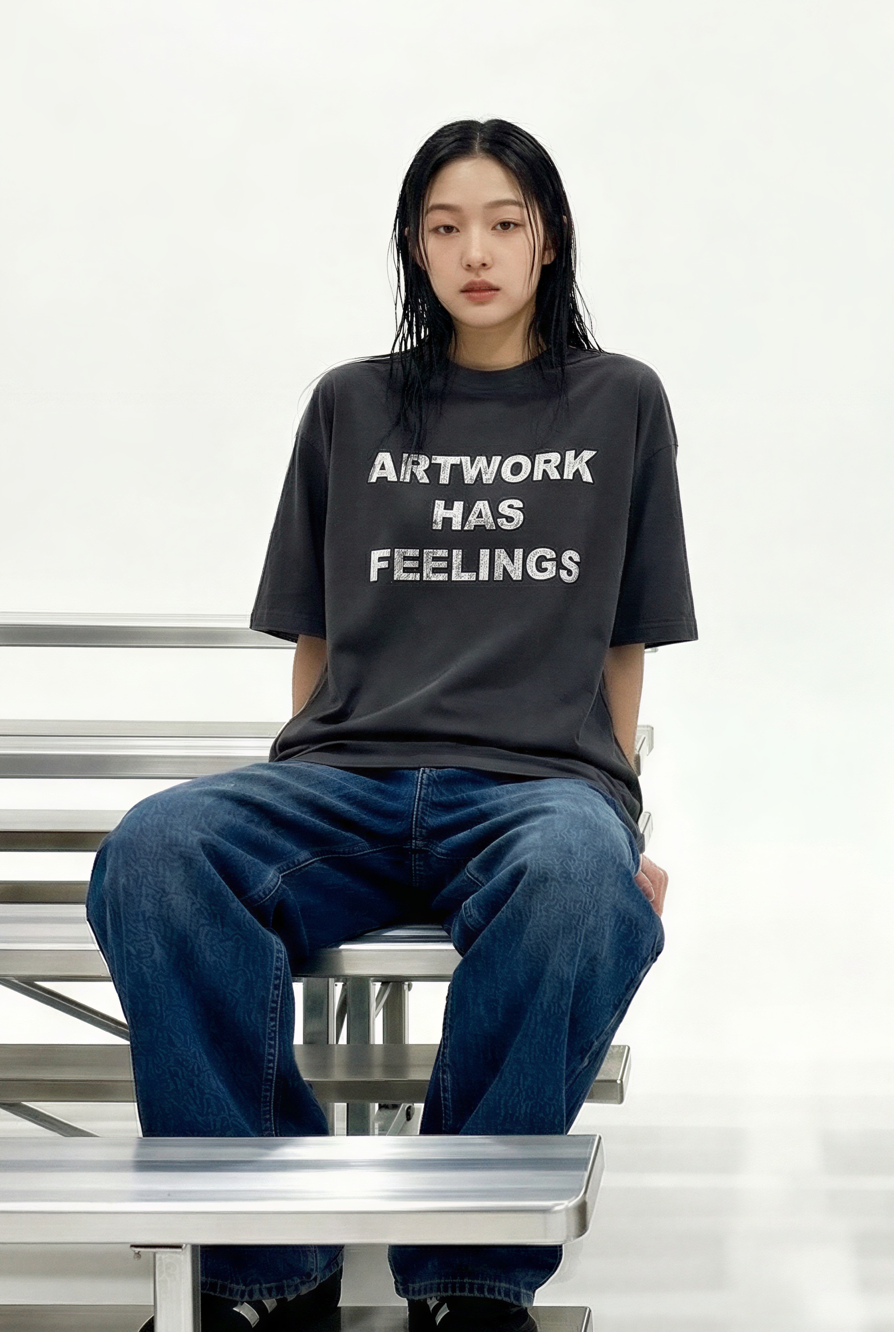 Artwork Has Feelings Vintage Tee in Black