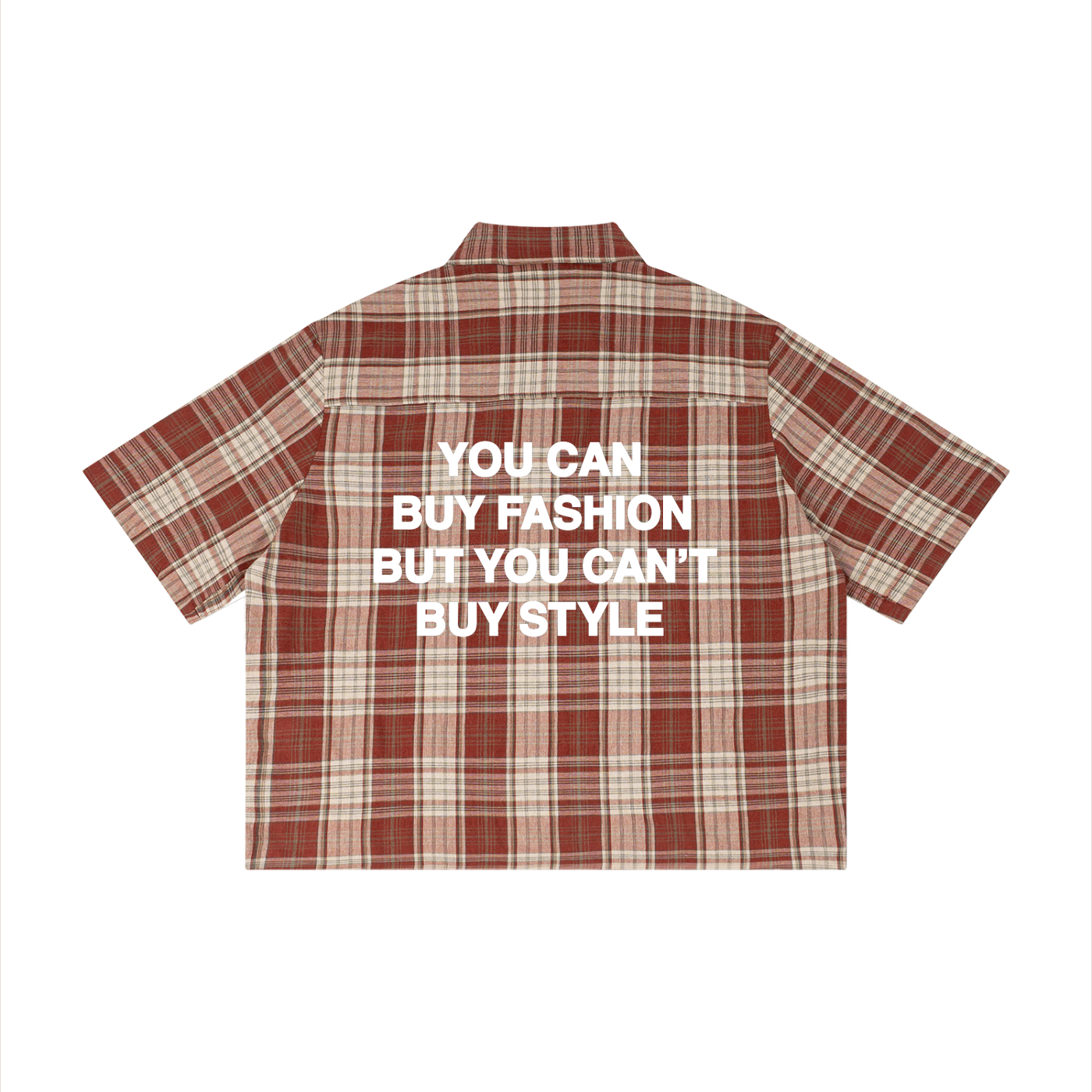 PDS Chex Boxy Button Up in Red/Cream