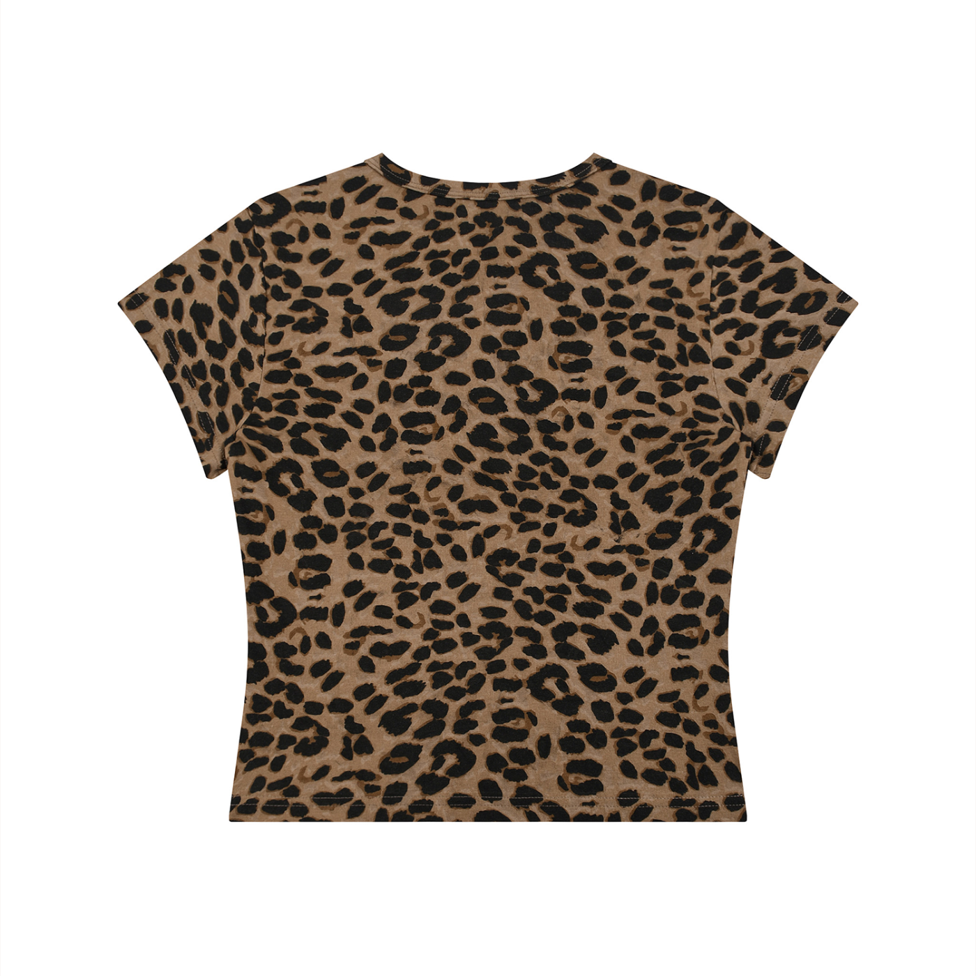 Leopard Spots Women's Crop Tee in Brown