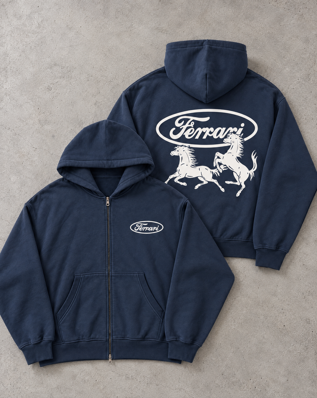 Horsepower Fleece Boxy Zip Hoodie