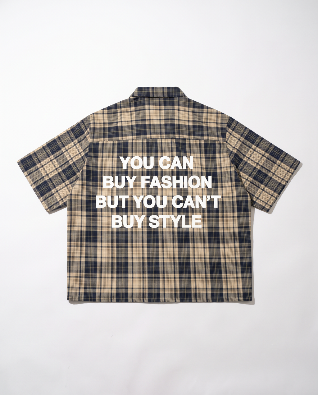 PDS Chex Boxy Button Up in Blue/Cream