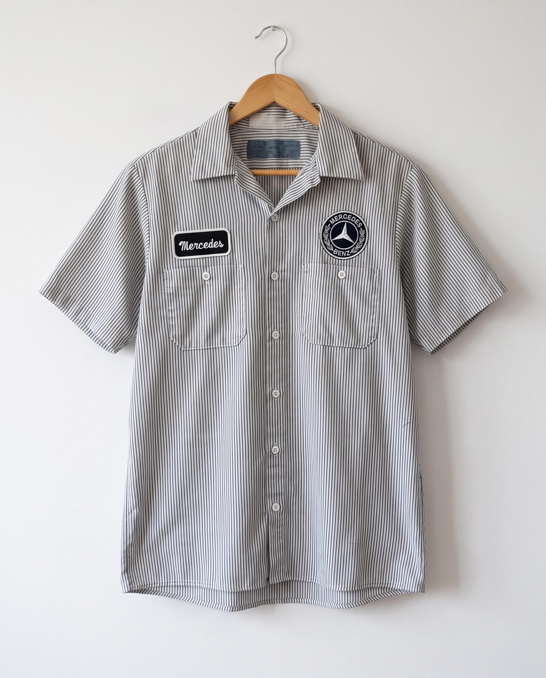 MBFW Work Shirt — White Wall Front