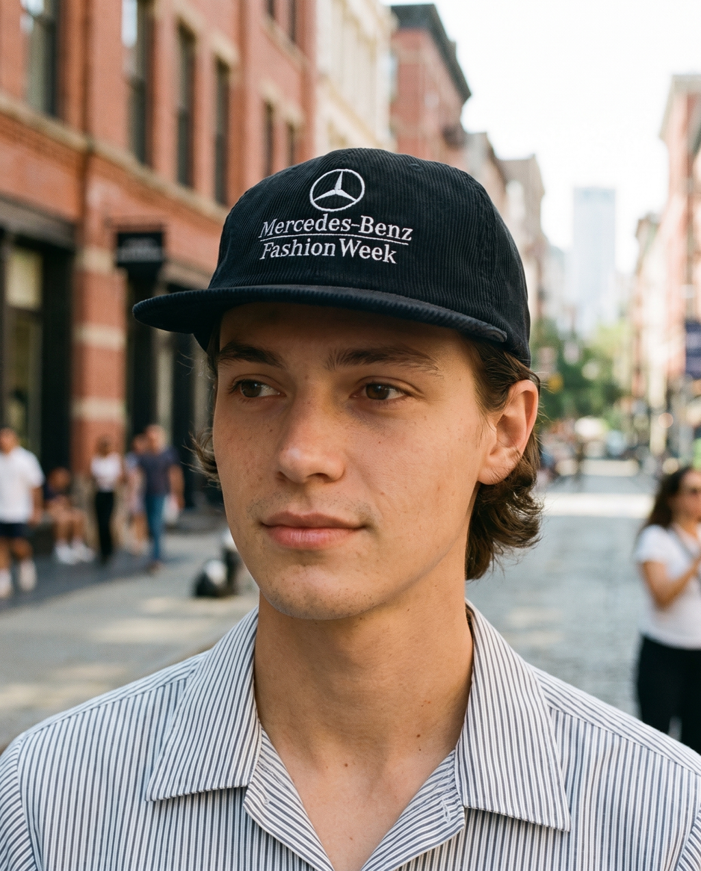 MBFW Corduroy Hat in Black — Editorial
