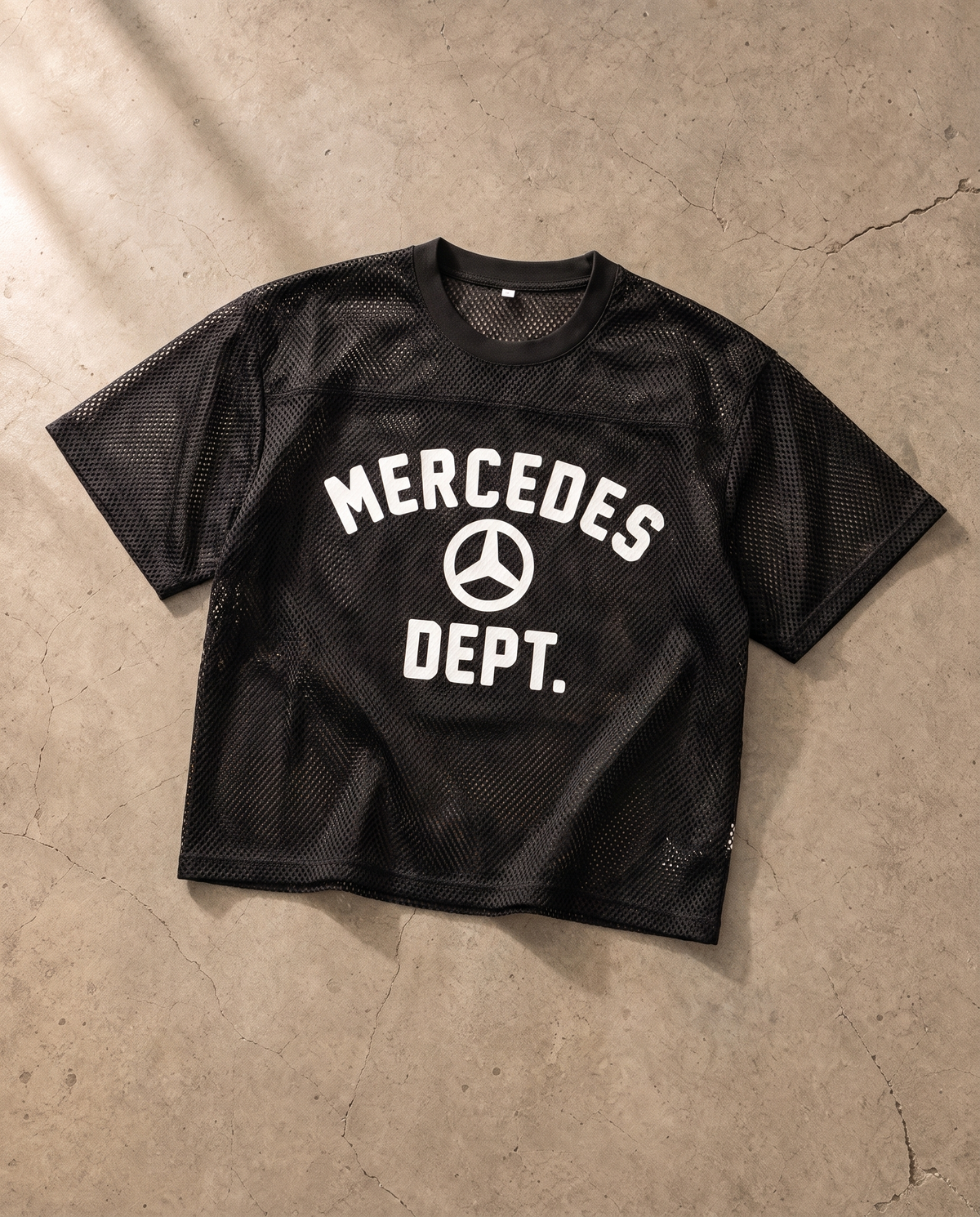MB Dept. Mesh Tee in Black — Creative Flat