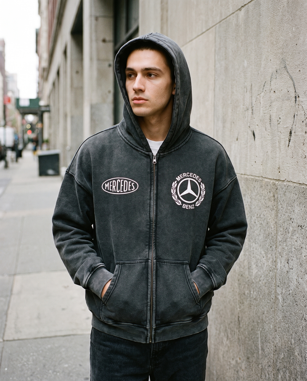 MB Tribute Zip-Up Boxy Hoodie — Editorial