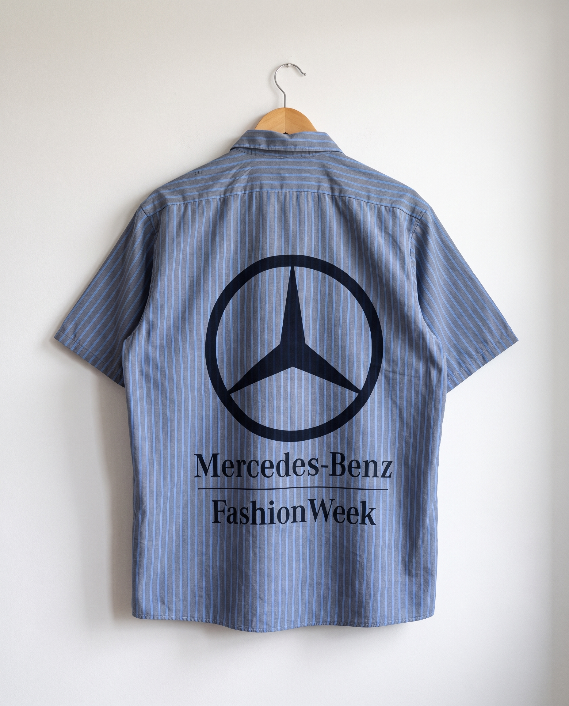 MBFW Work Shirt G/B — White Wall Back