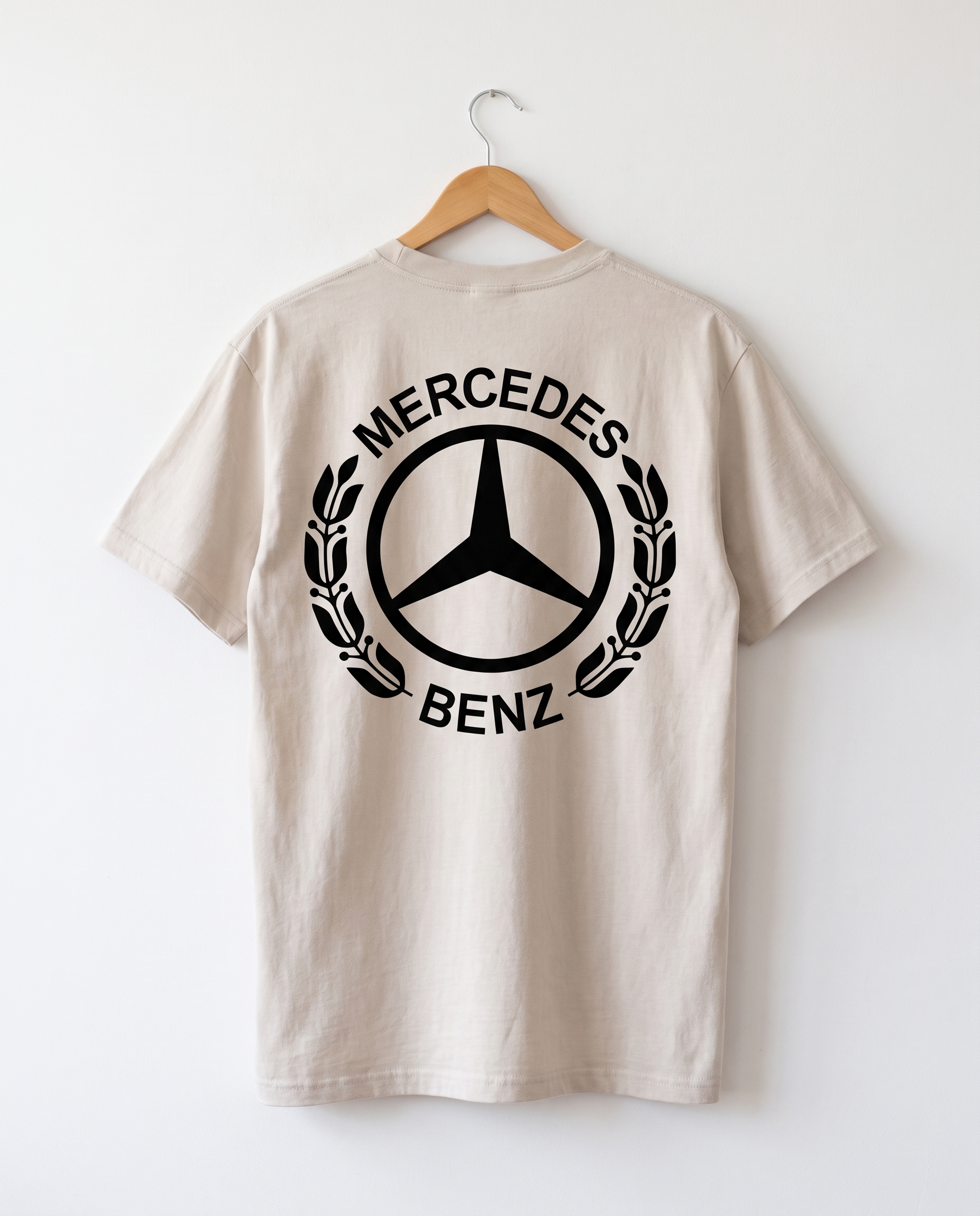 MB Wreath Heavyweight Tee — White Wall Back