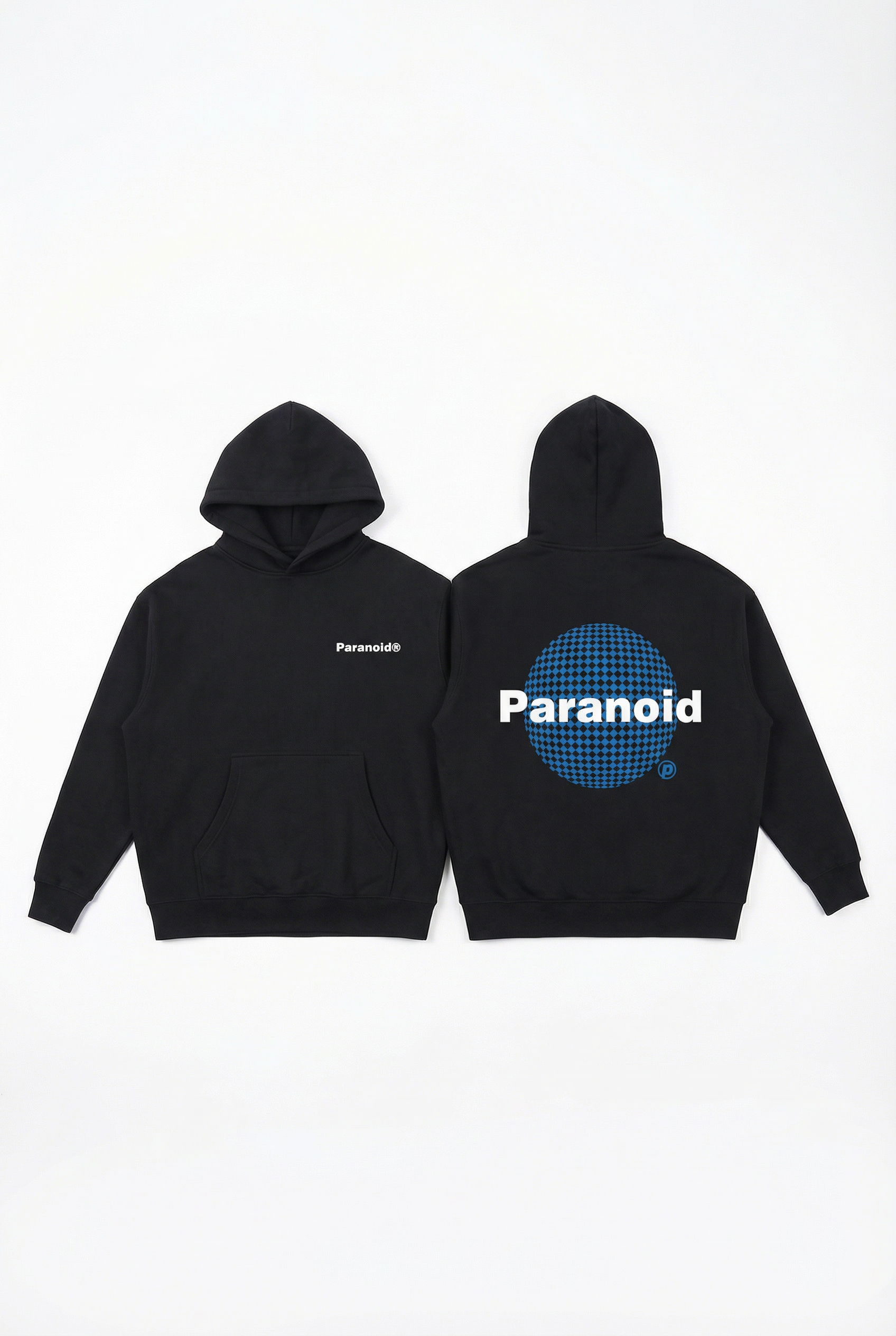 Paranoid Boxy Hoodie in Black