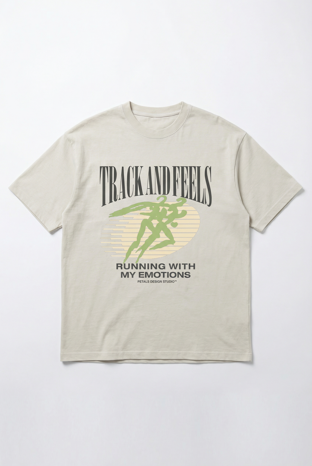 Track & Feels Vintage White Oversized Tee