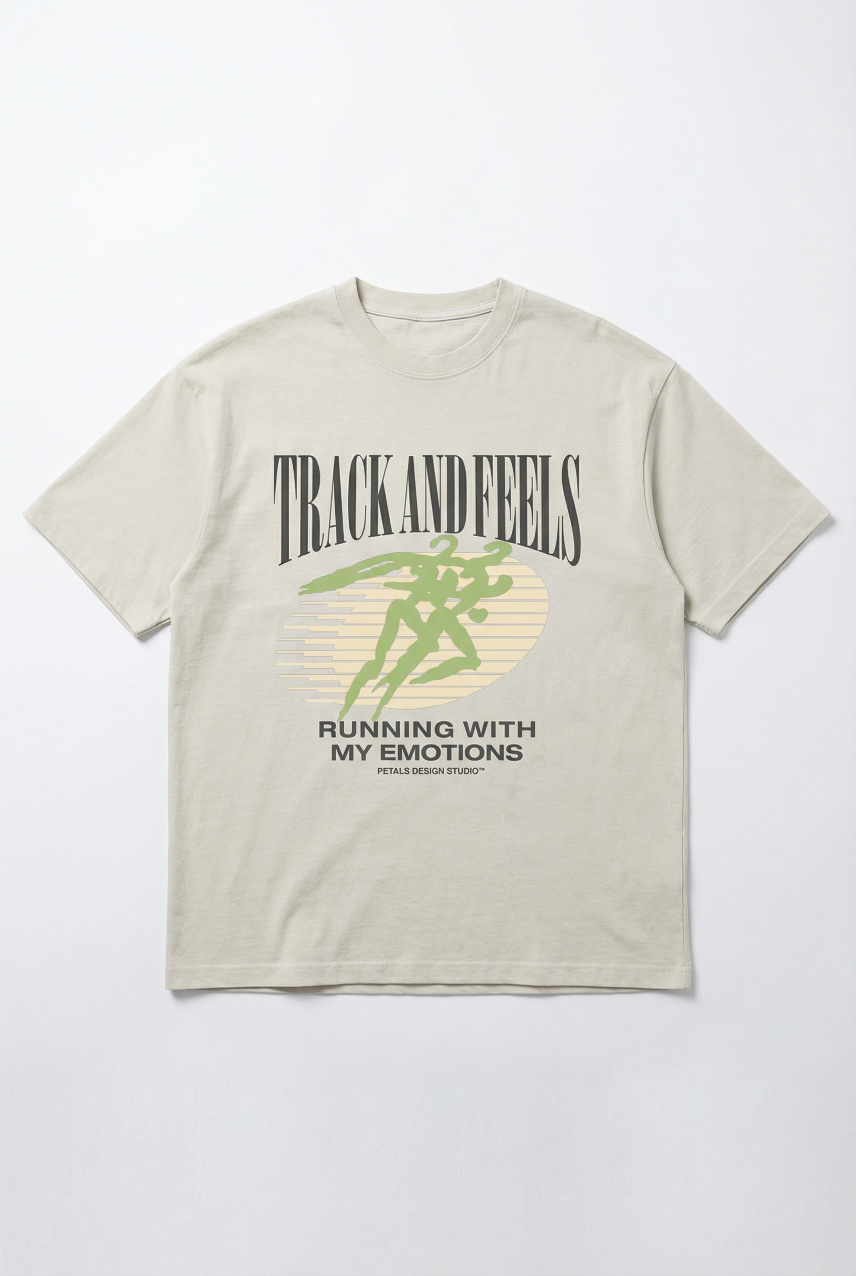 Track & Feels Vintage White Oversized Tee