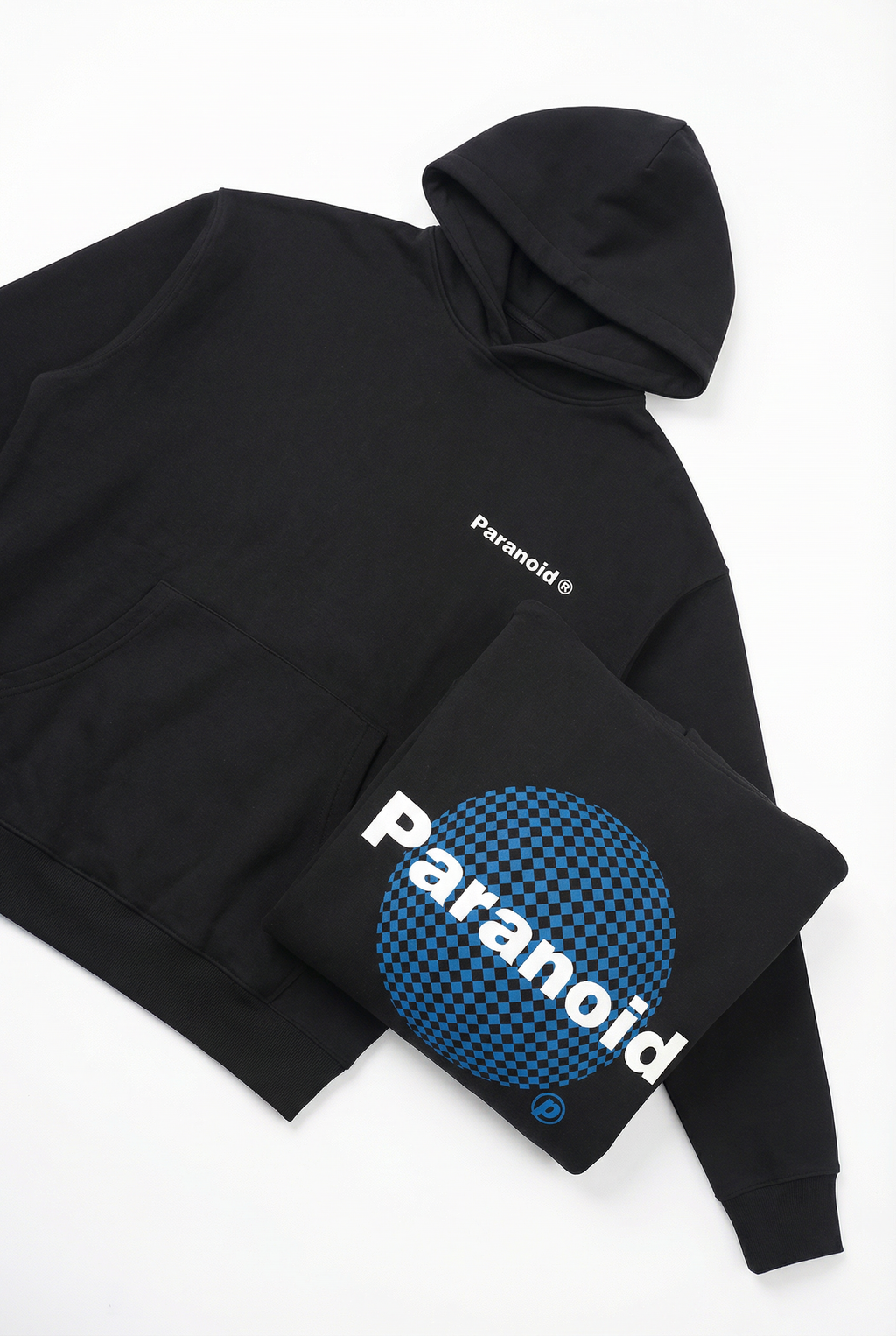 Paranoid Boxy Hoodie in Black