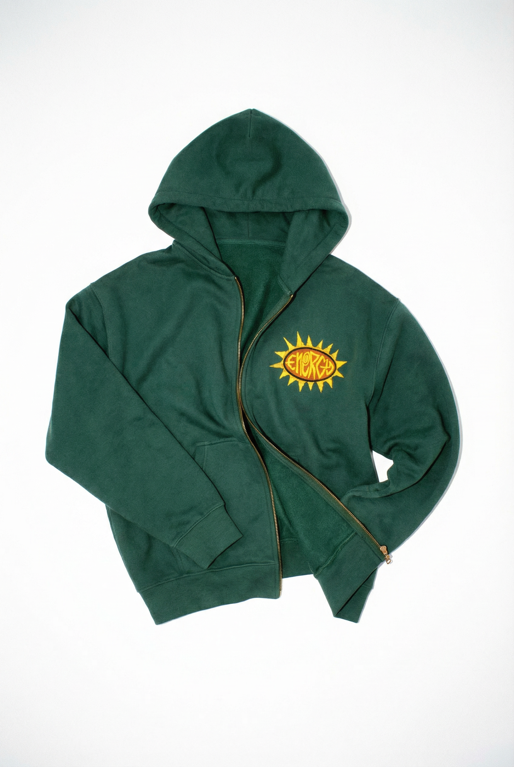Energy Boxy Zip Hoodie in Green