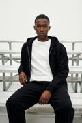 CORE: 380 GSM Box Zip Hoodie in Black