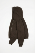 CORE: 380 GSM Box Zip Hoodie in Chocolate