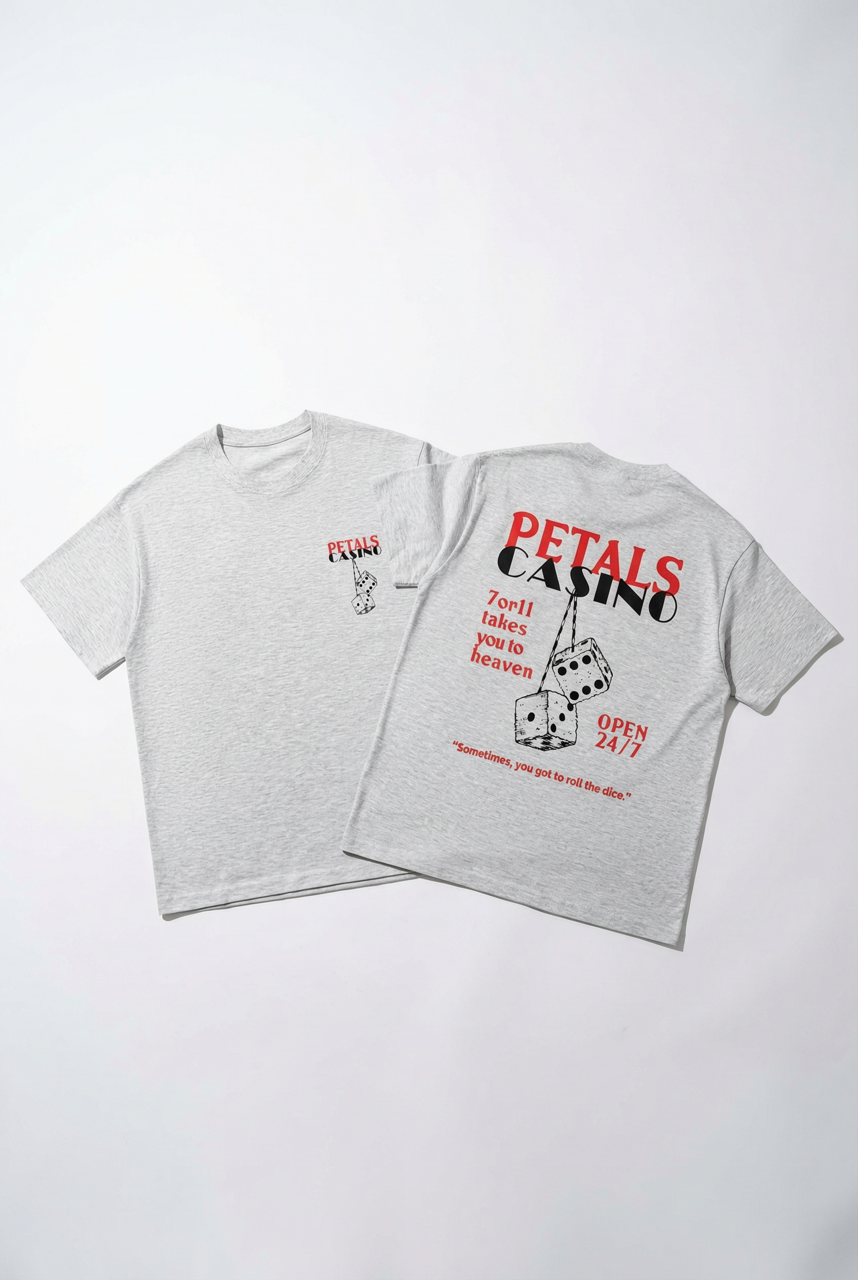 Petals Casino Tee in Ash
