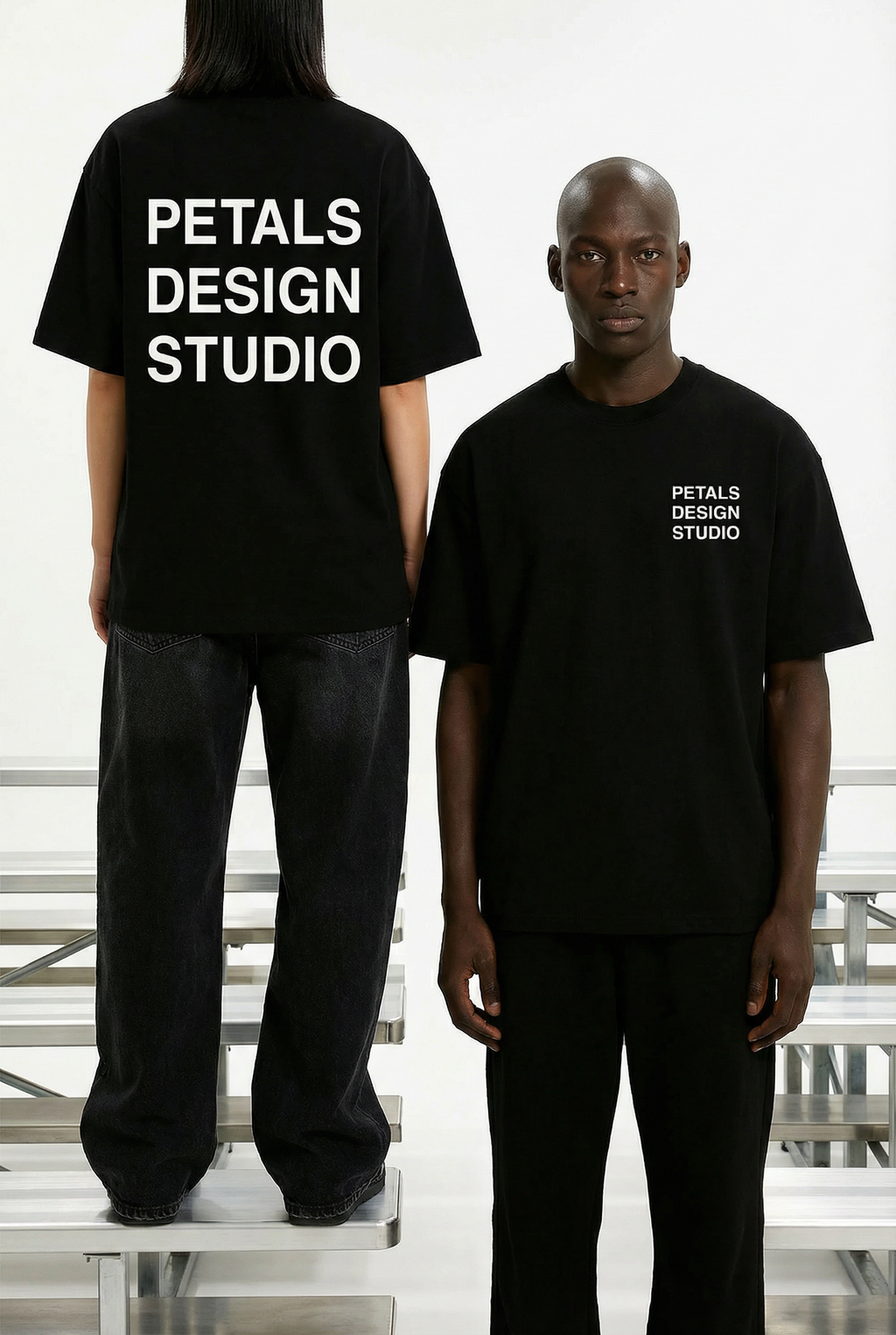 Petals House Tee in Black