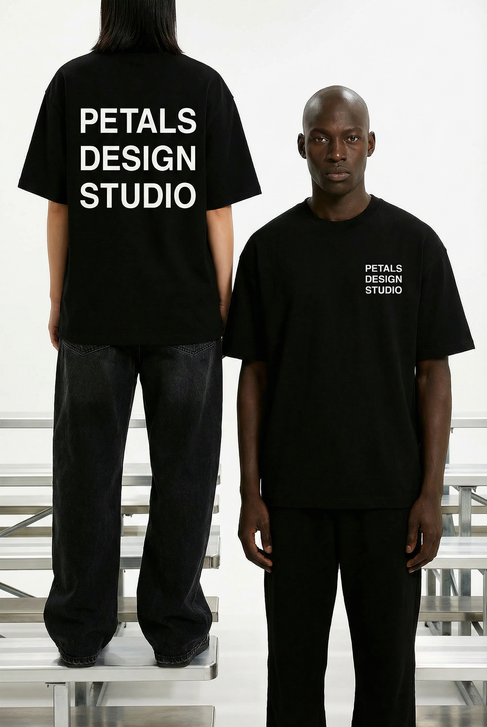 Petals House Tee in Black