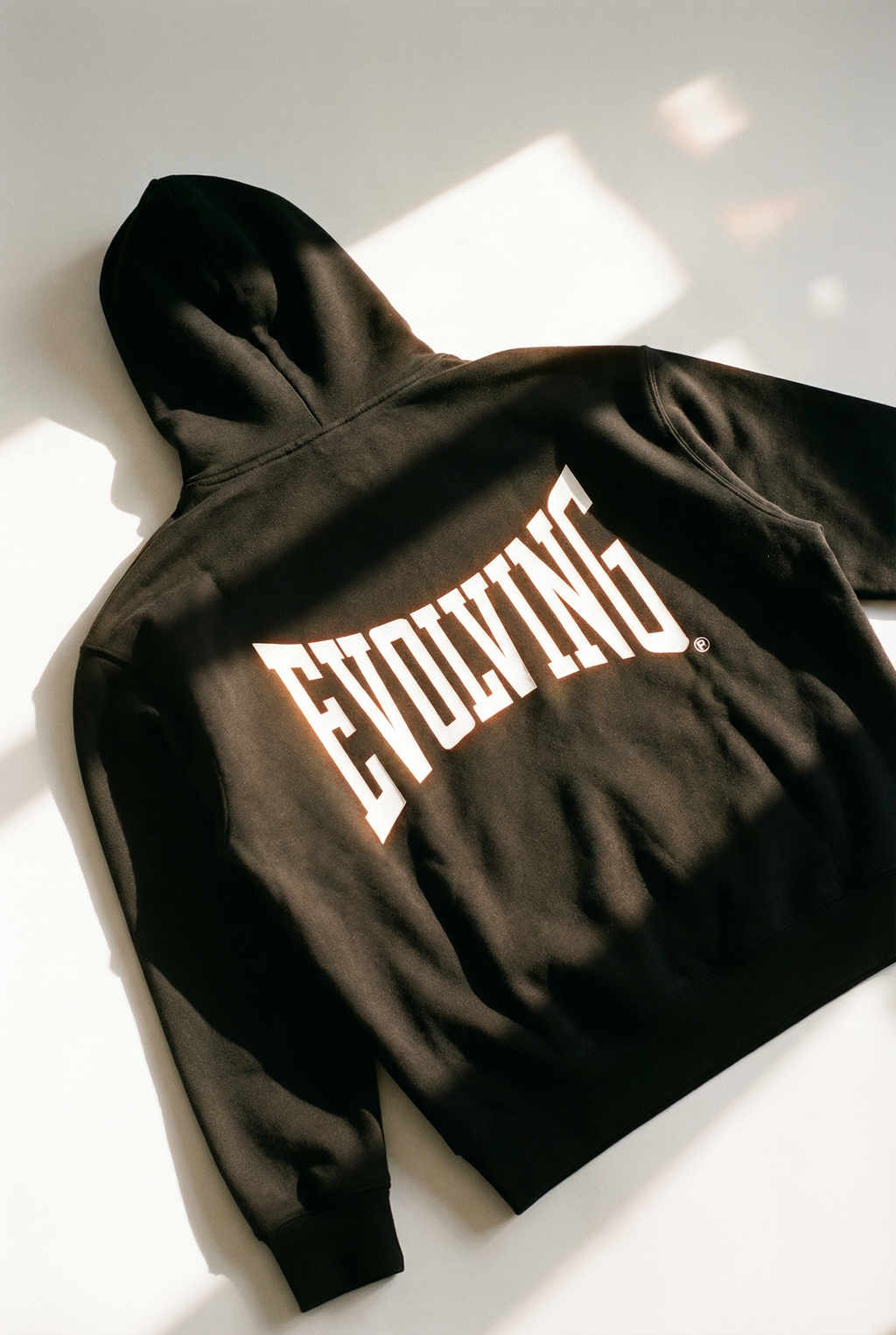 Evolving Boxy Zip Hoodie in Black