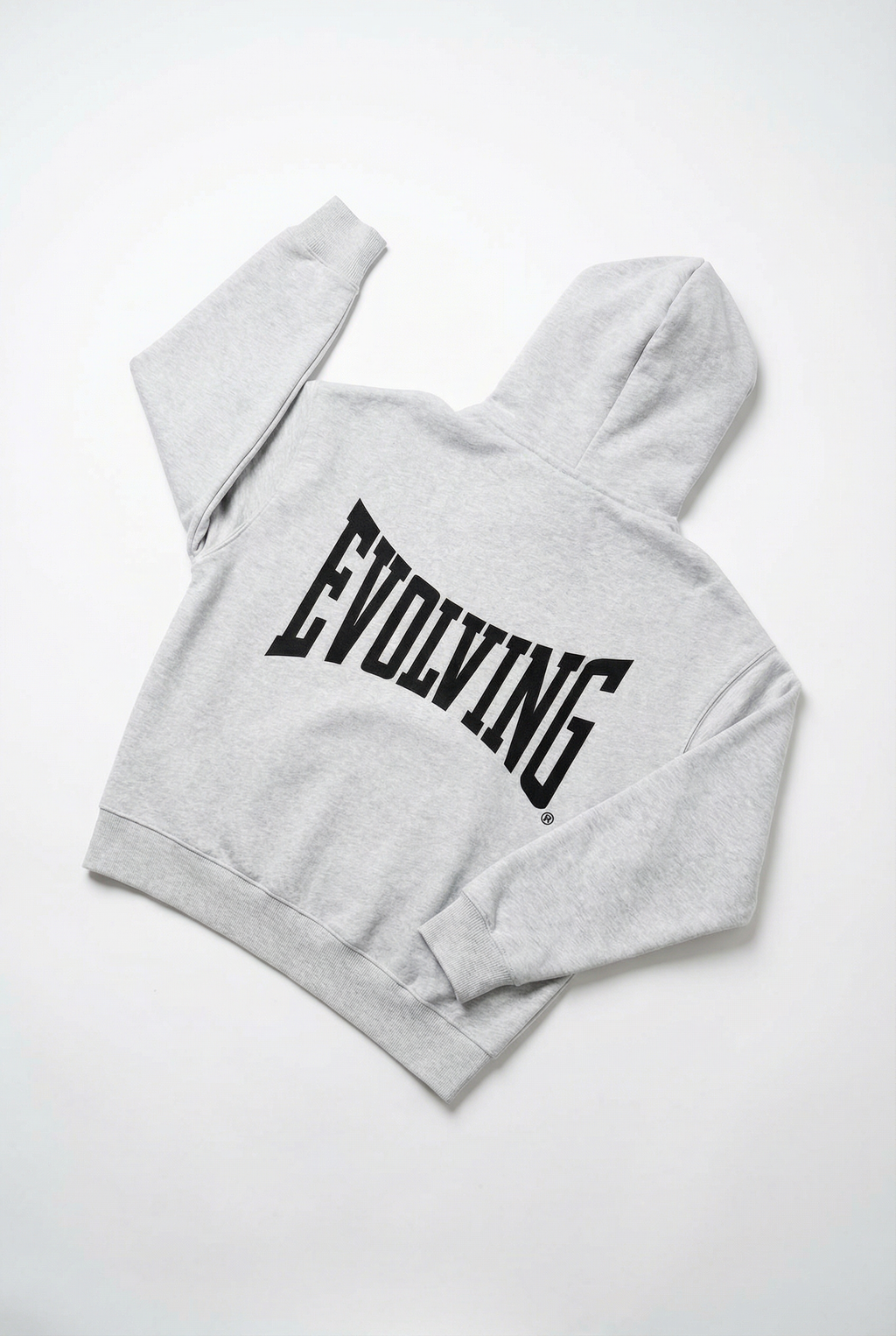 Evolving Boxy Zip Hoodie in Grey