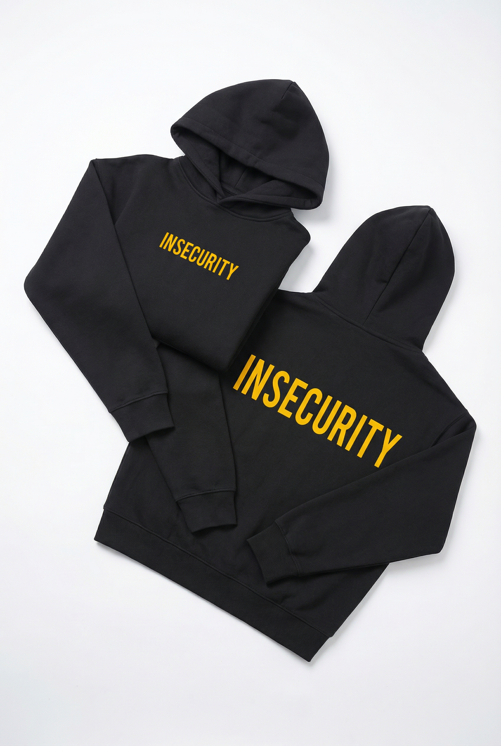 Insecurity Boxy Hoodie in Black
