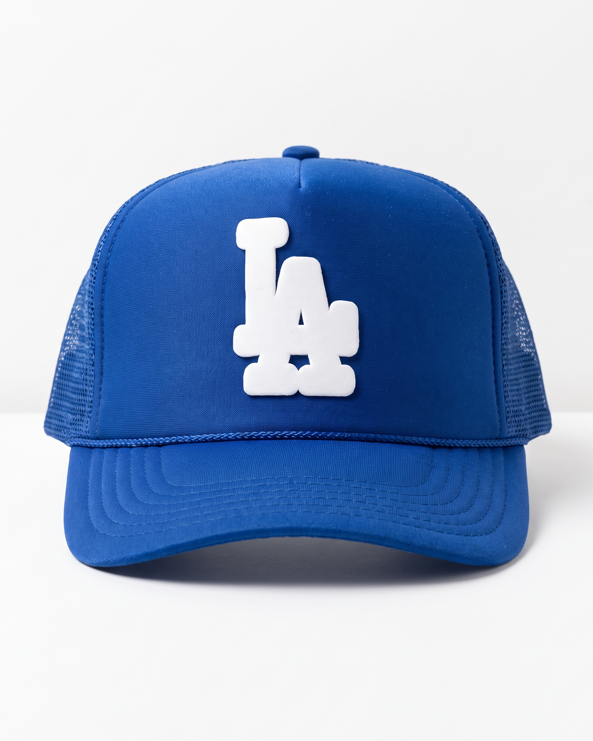 Inflated LA Trucker Hat in Royal Blue