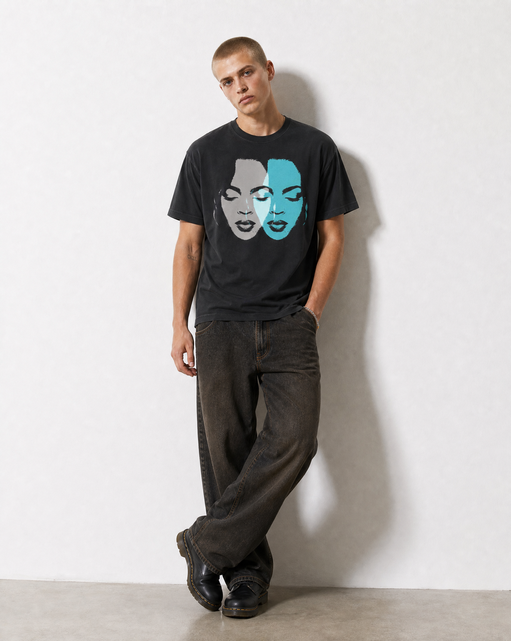 Lost Ones Vintage Washed Tee in Black