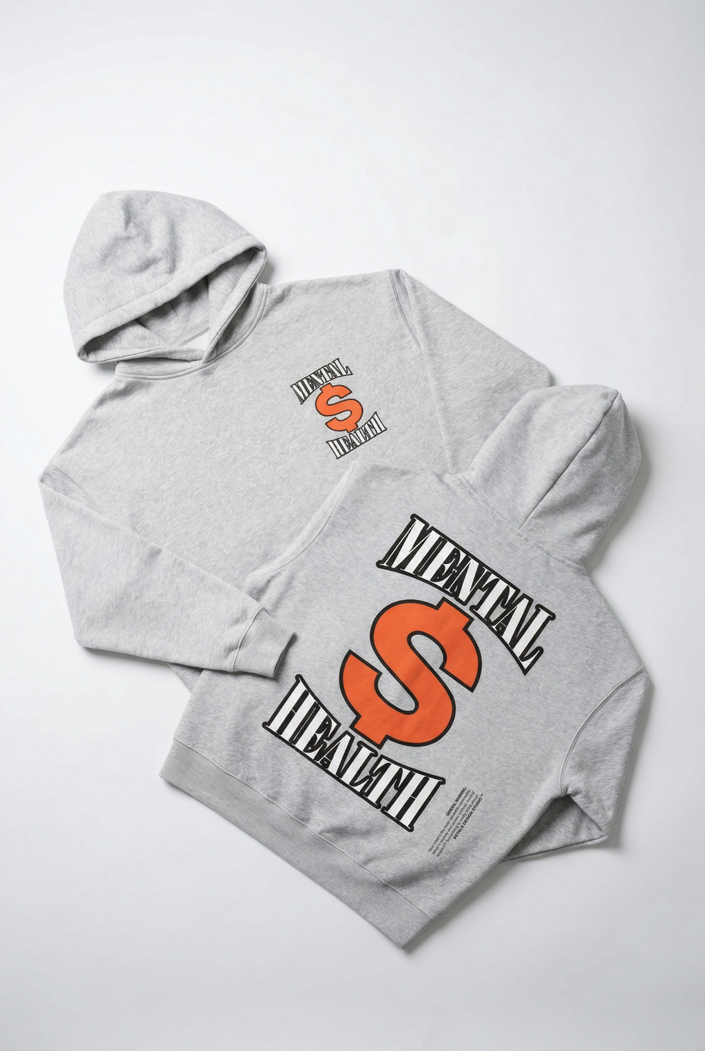 Mental Money Boxy Hoodie in Grey