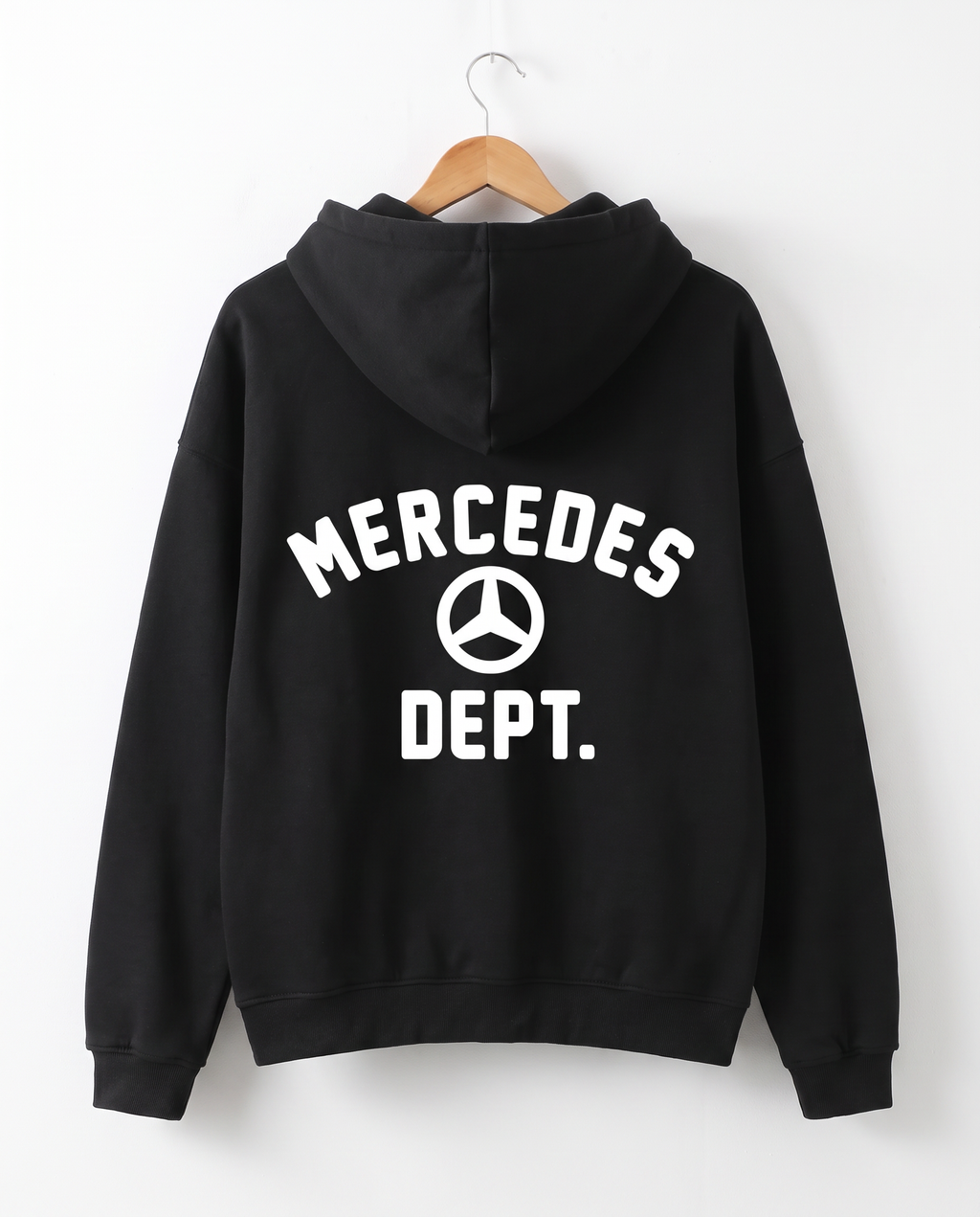 Merc Dept. Boxy Zip Hoodie in Black