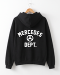Merc Dept. Boxy Zip Hoodie in Black