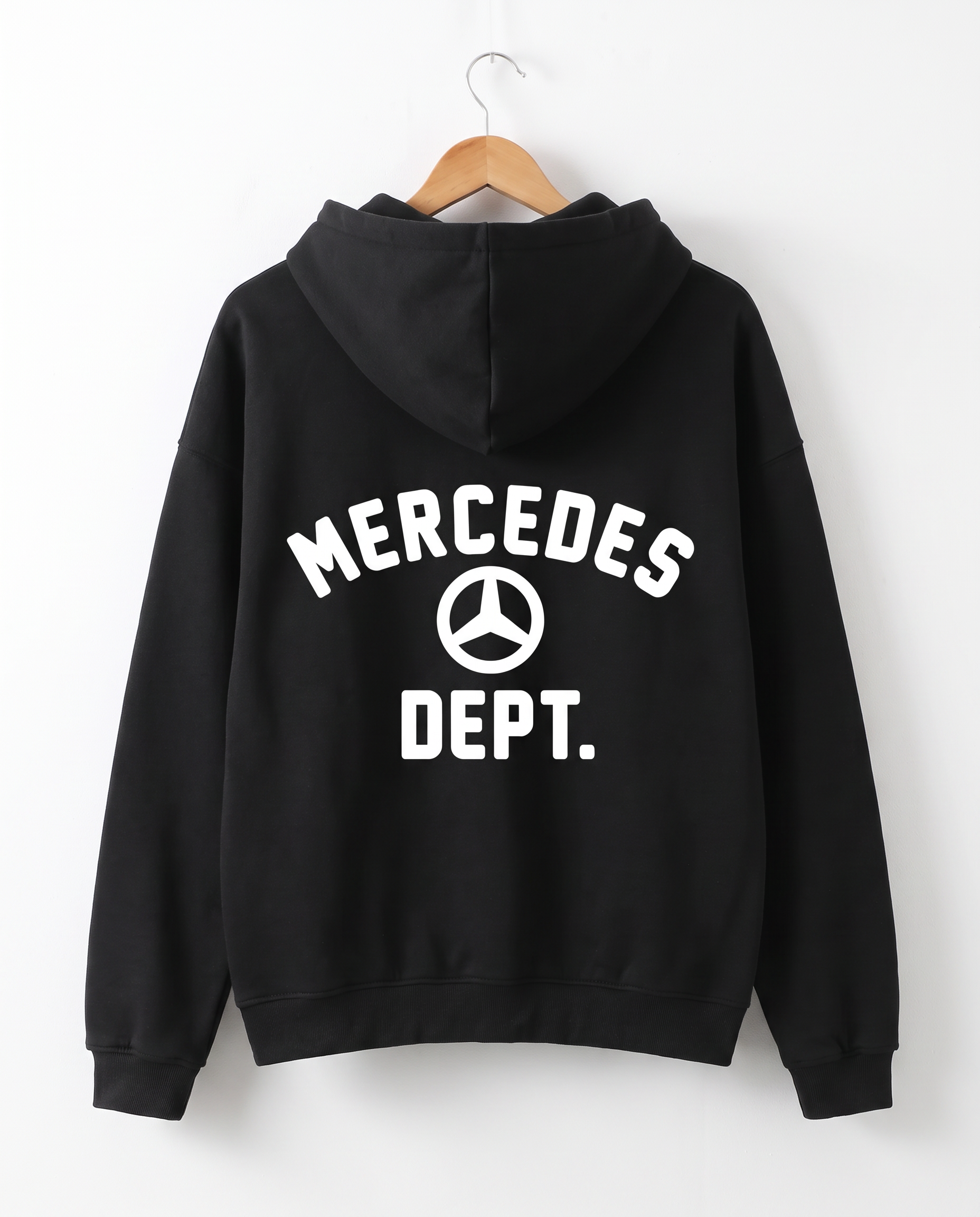 Merc Dept. Boxy Zip Hoodie in Black
