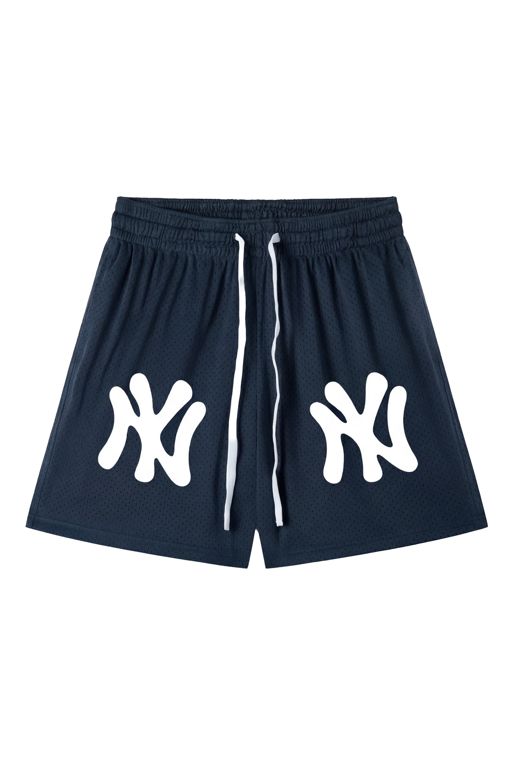 NY Bootleg Mesh Shorts in Navy