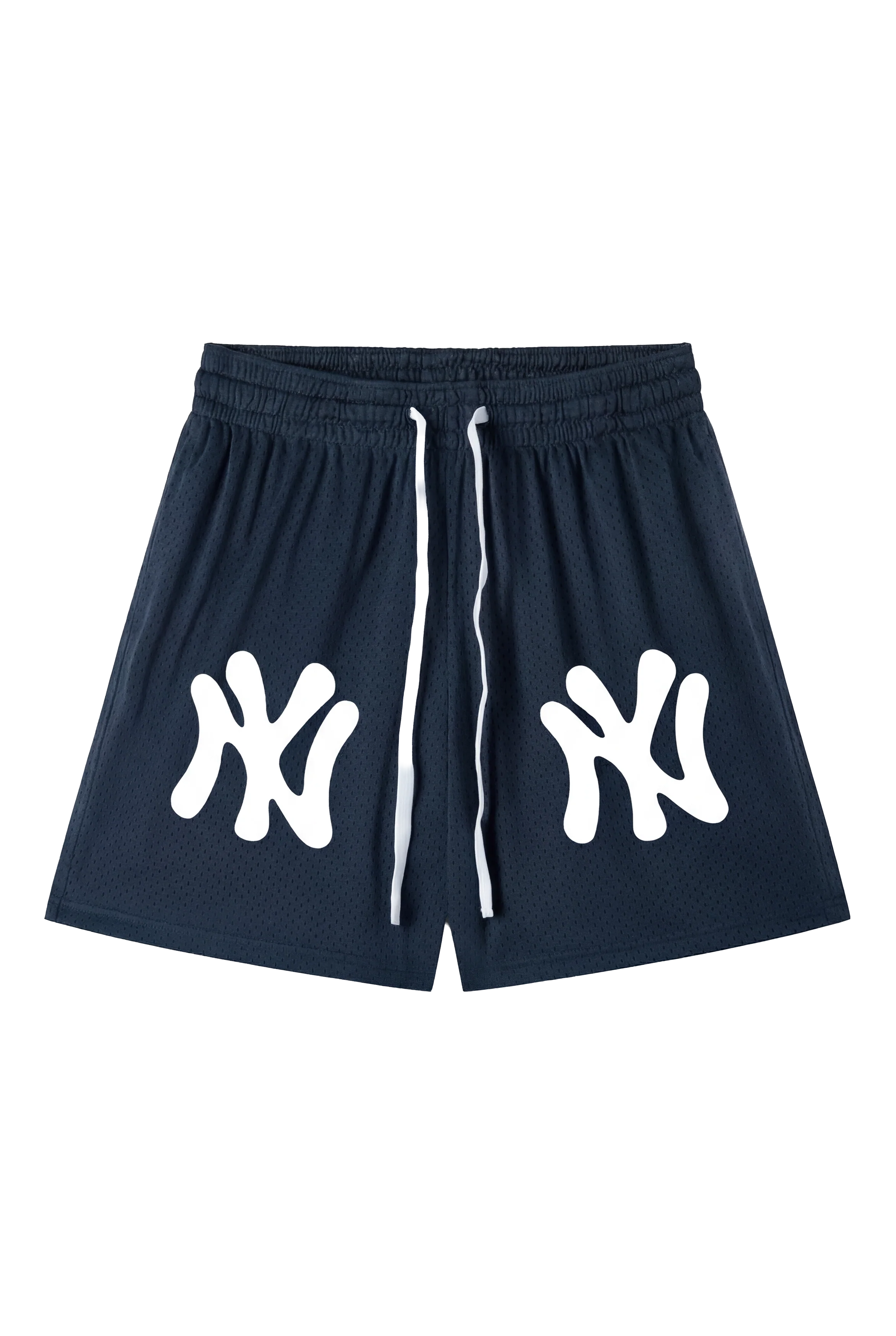 NY Bootleg Mesh Shorts in Navy