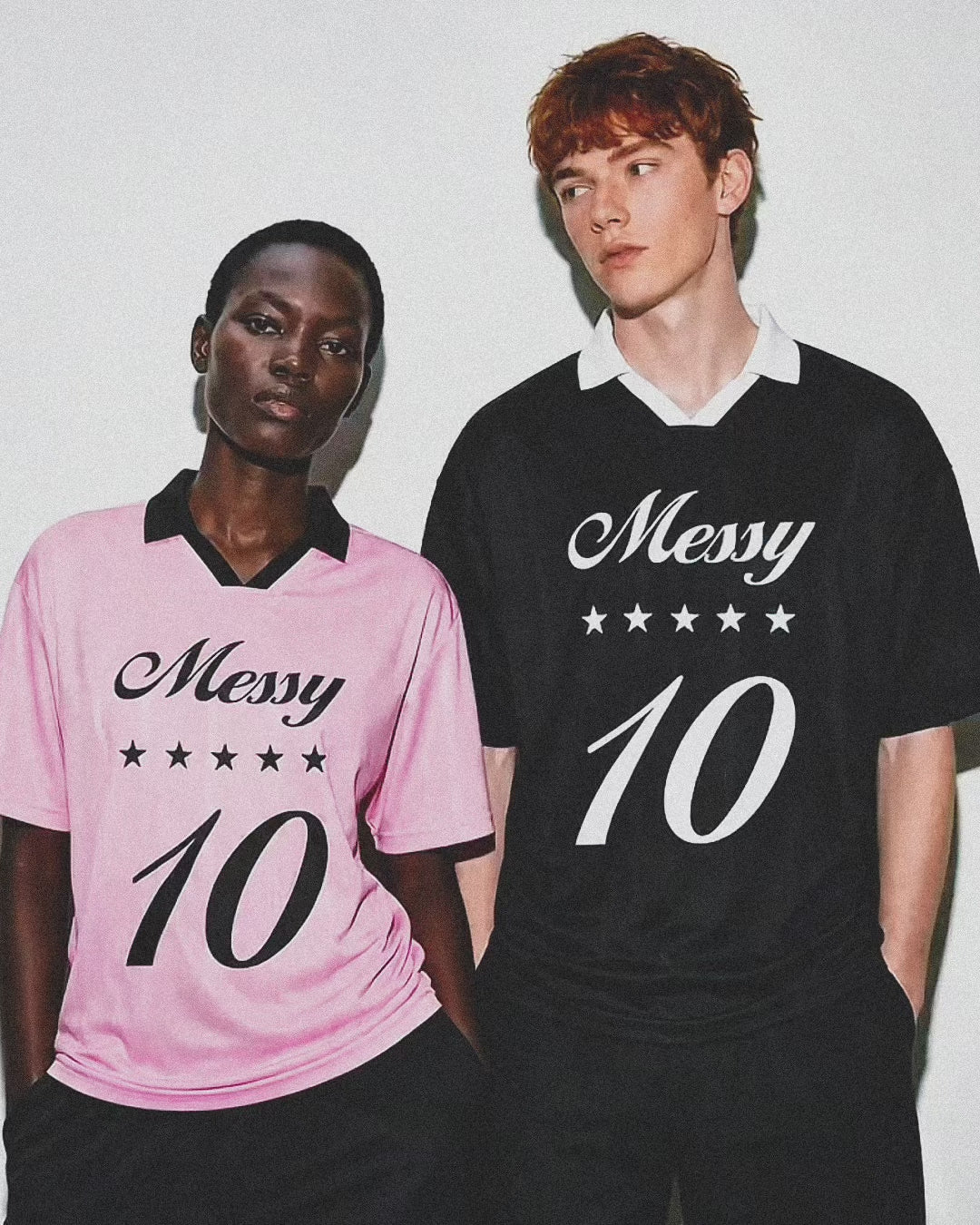 Messy Futbol Jersey in Black